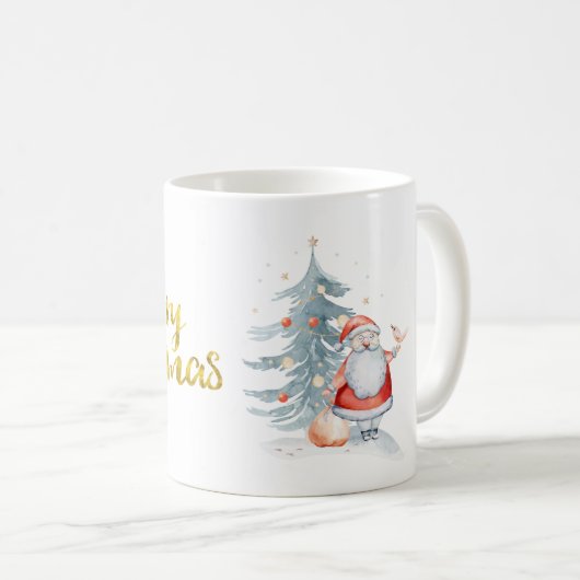 Kerstman Dennengehakt Kerstmis Koffiemok (Voorkant rechts)