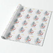 Kerstman Dennenzaad Kerstmis   Cadeaupapier (Uitgerold)