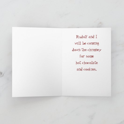 Kerstman deze kerst kaart (Binnen)