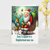 Kerstman deze kerst kaart (Gele Bloem)