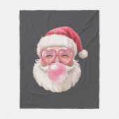 Kerstman die bellen blaast Kerstmis Grappige Kerst Fleece Deken (Voorkant)