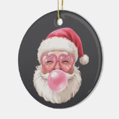 Kerstman die bellen blaast Kerstmis Grappige Kerst Keramisch Ornament (Links)