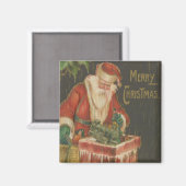 kerstman die Chimney 2 omver gaat Magneet (Voorkant / Achterkant)