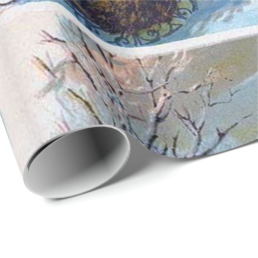 Kerstman die door de sneeuw raast Cadeaupapier (Rol Hoek)