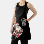 Kerstman die een basketbal dumpt Kerstmis Xmas Schort (Insitu)