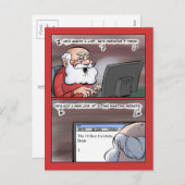 Kerstman die een Groet van de Website van de Lijst Feestdagenkaart (Voorkant / Achterkant)