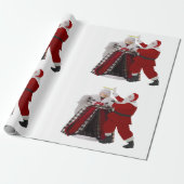 Kerstman die een halo aanpast Inpakpapier (Uitgerold)