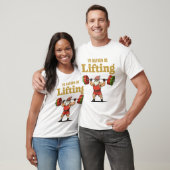 Kerstman die gewichten heft t-shirt (Unisex)