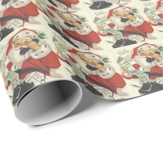 kerstman die goede meisjes en jongens noemt cadeaupapier (Rol Hoek)