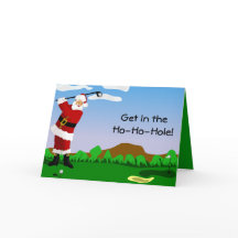 Kerstman die Golf spelen