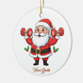 Kerstman die halters tilt – Grappige Kerst Keramisch Ornament (Links)
