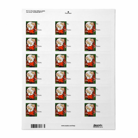  kerstman die het Label van de Gift- verfrist (Full Sheet)