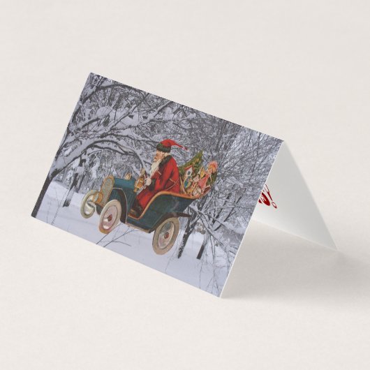 Kerstman die in een Moderne Kaart van de Scène va (Voorkant)