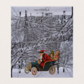 Kerstman die in een Moderne Kaart van de Scène va (Buitenkant ongevouwen)