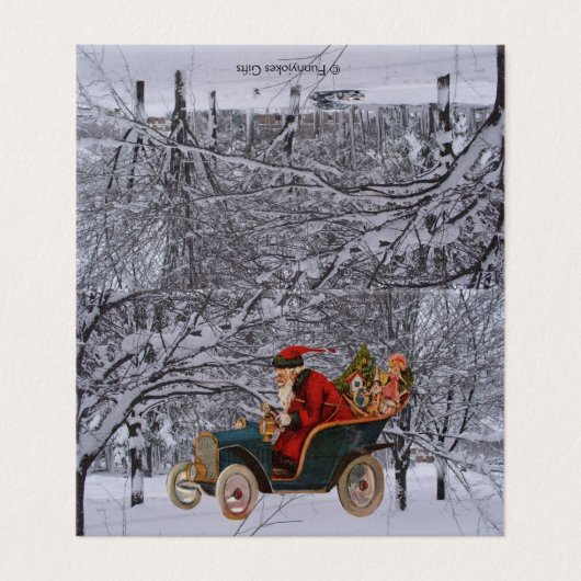  Kerstman die in een Moderne Kaart van de Scène va (Buitenkant ongevouwen)