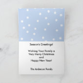 Kerstman die in Sneeuw met Leuke Kinder Feestdagen Kaart (Binnen)