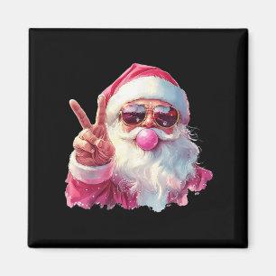 Kerstman die kauwgomblaasjes maakt Nk Sungles Kers Magneet