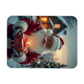 Kerstman die kerstcadeaus geeft magneet (Horizontaal)