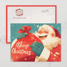 Kerstman die kerstcadeaus voorbereidt