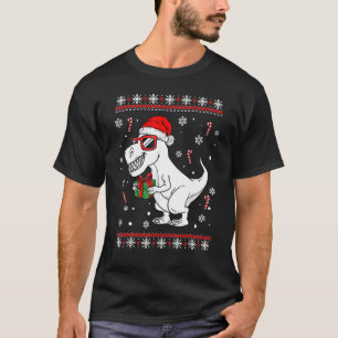 Kerstman die kerstman aanstekt met de Oegrijze Rex T-shirt