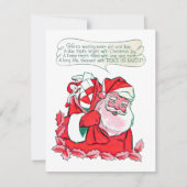  kerstman die kerstvreugde wenst feestdagenkaart (Voorkant)