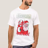  kerstman die kerstvreugde wenst t-shirt (Voorkant)