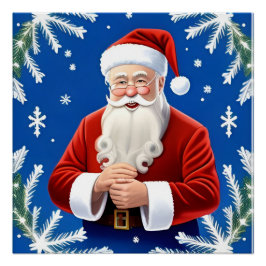 Kerstman die lacht perfect poster
