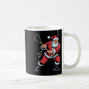 Kerstman die lacrosse speelt Funny Holiday Kerstmi Koffiemok