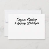 Kerstman die met Sneeuwdemon vecht op een kerstkaa Kaart (Achterkant)