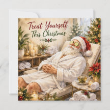 Kerstman die ontspant in een sauna - Ontspan in de
