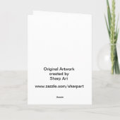 Kerstman die op een dak verpletteren feestdagen kaart (Achterkant)