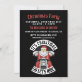 Kerstman die op een motor rijdt kaart (Voorkant)