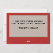  kerstman die op ijs glijdt feestdagenkaart (Achterkant)