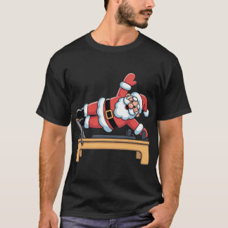 Kerstman die Pilates doet Liefhebber Gym Grappige T-shirt