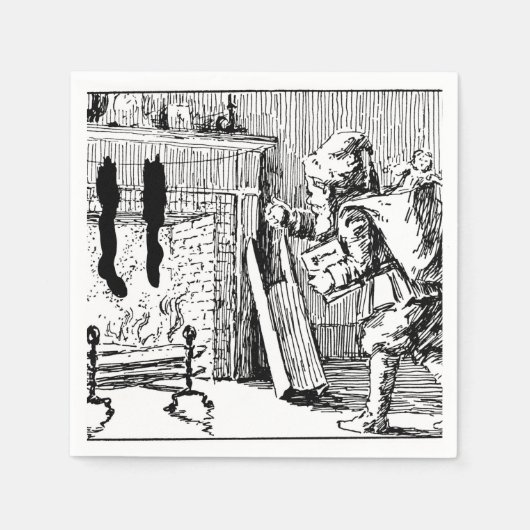  kerstman die speelgoedpapier nkins servetten (Voorkant)