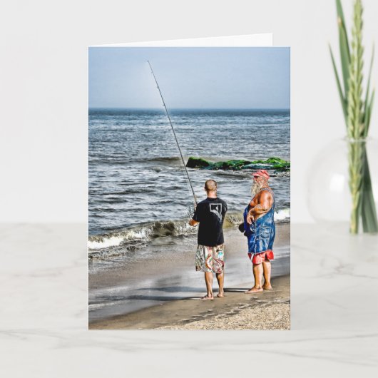 Kerstman die Visser Rehoboth controleren… - Feestdagen Kaart (Voorkant)