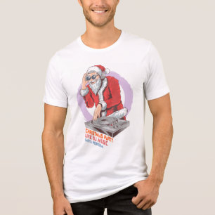 Kerstman DJ   FEESTDAGEN Tri-Blend Shirt