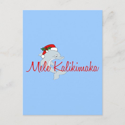 Kerstman dolfijn Hawaiian Kerstmis Feestdagenkaart (Voorkant)