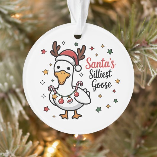 Kerstman Domme Gans Kerst Eend Grappig Schattig Ornament (Boom)