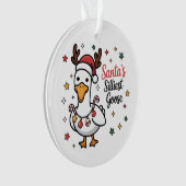 Kerstman Domme Gans Kerst Eend Grappig Schattig Ornament (voorkant)