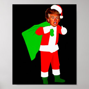 Kerstman Donald Trump Grappig Kerst Misvormige Ker Poster