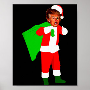 Kerstman Donald Trump Grappig Kerst Slecht Xmas Poster