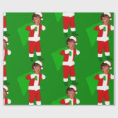 Kerstman Donald Trump grappige kerst Cadeaupapier (Vlak)