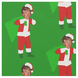 Kerstman Donald Trump grappige kerst Stof
