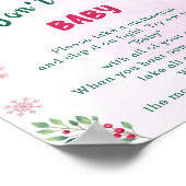 Kerstman "Don't Say Baby" Baby shower spel Poster (Hoek)