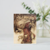 “Kerstman” door Arthur Rackham Briefkaart (Staand voorkant)