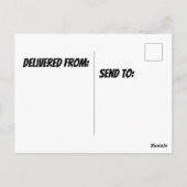 Kerstman door te proberen in de voorkant van vuur briefkaart (Achterkant)