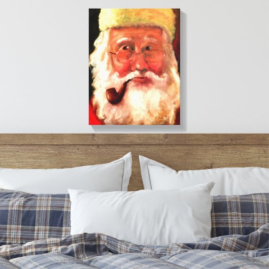 Kerstman door Tula Holmes Canvas Afdruk (Insitu (Slaapkamer))