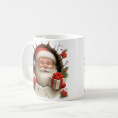 Kerstman Doorbraak Kerstmug Koffiemok (Voorkant links)