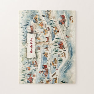Kerstman dorp Noordpool Legpuzzel